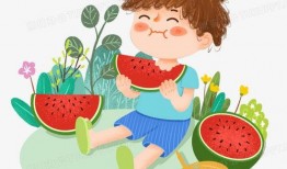 动漫男孩吃瓜头像图,动漫男孩的悠闲夏日时光